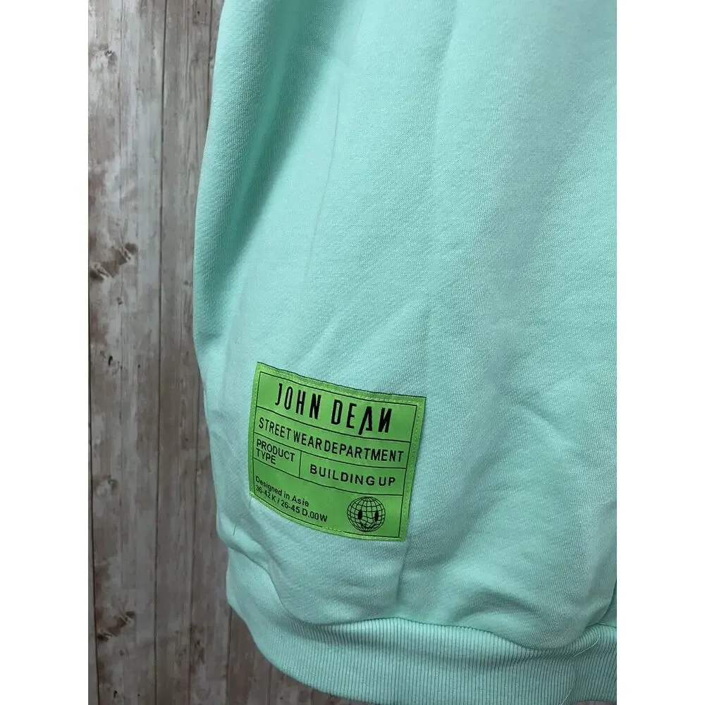 John Dean Shirt Mens 2XL Sweater Beaded By Any Means Pullover Green N155